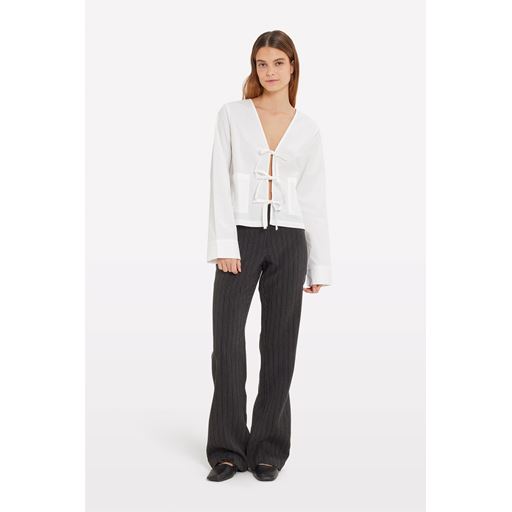 Envii Enpau Tie Bluse, White, 38