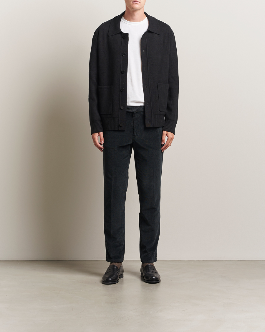 Briglia 1949 Easy Fit Corduroy Trousers Black