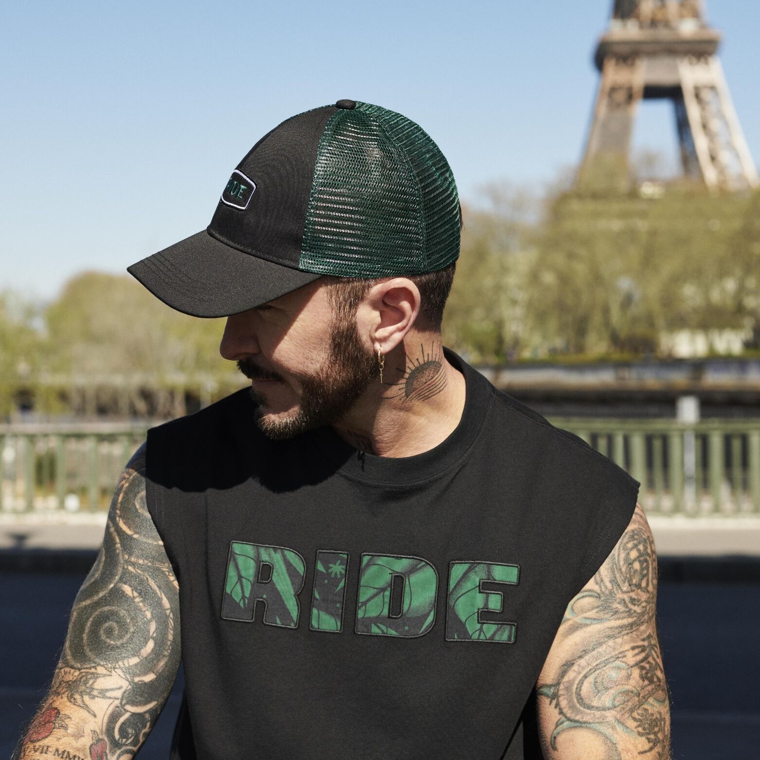 Casquette RIDE licence FISE Vert