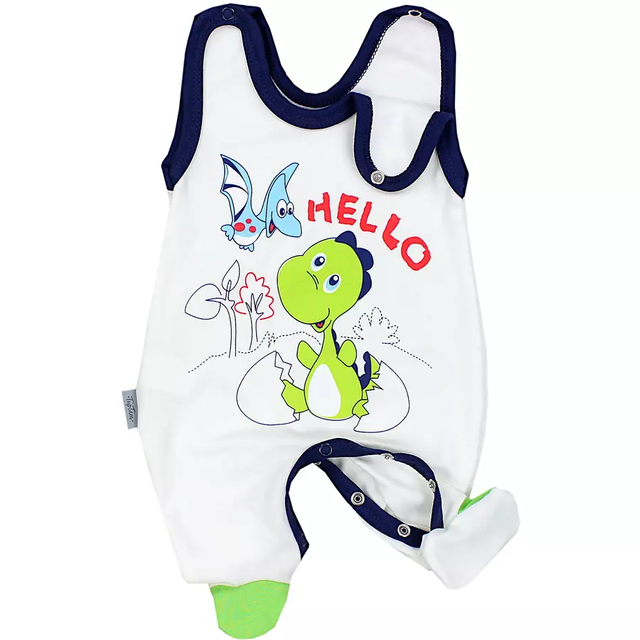 TupTam Baby Unisex Strampler-Set mit Aufdruck Spruch 2-tlg grün-kombi