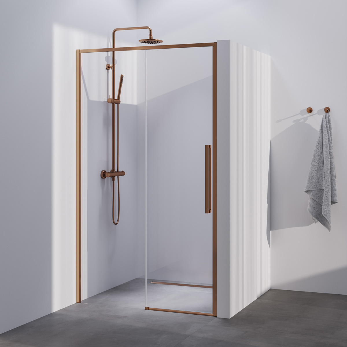 Brauer Season nisdeur met schuifdeur 100cm koper