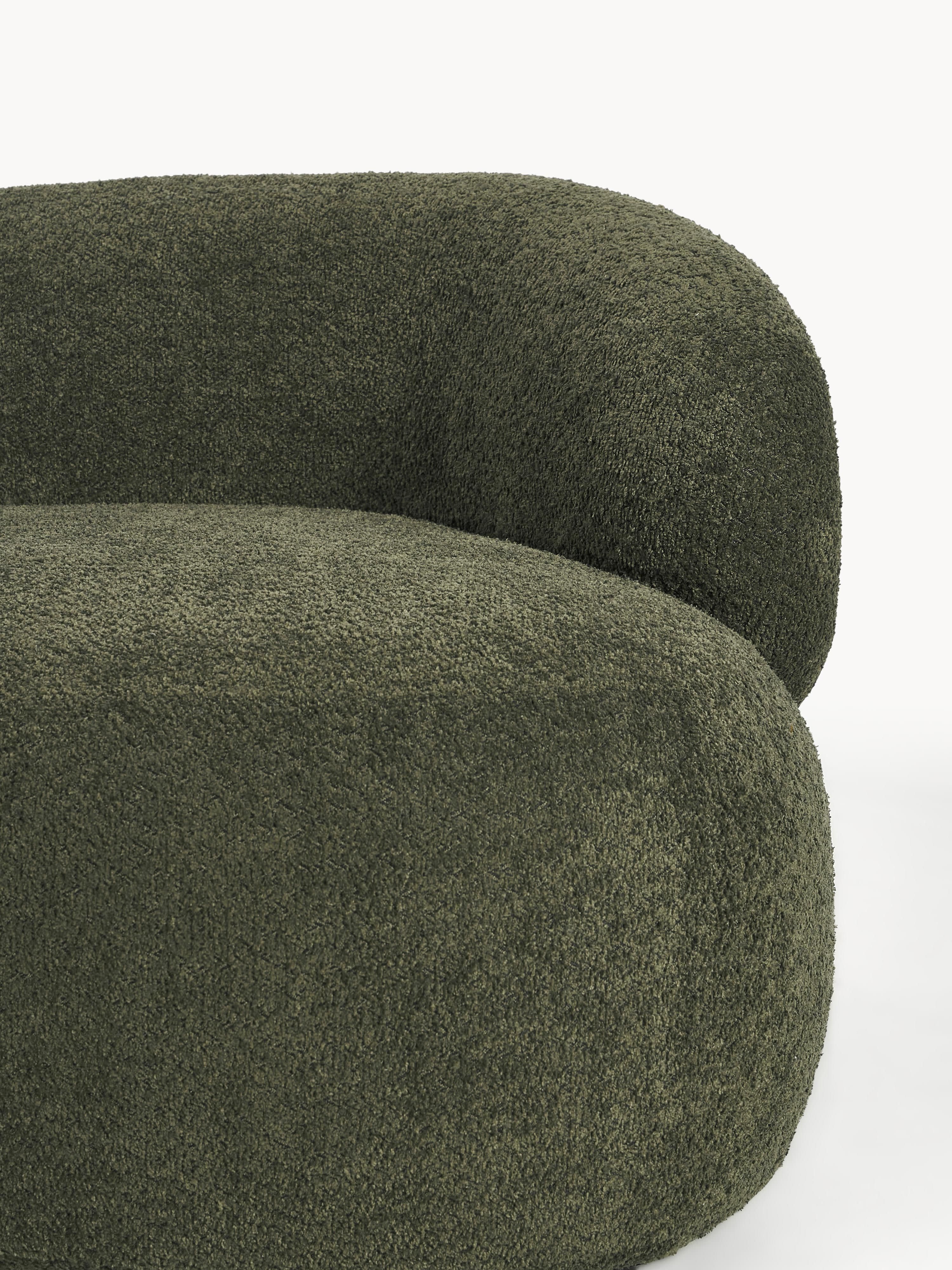Loungefauteuil Alba uit teddy bouclé