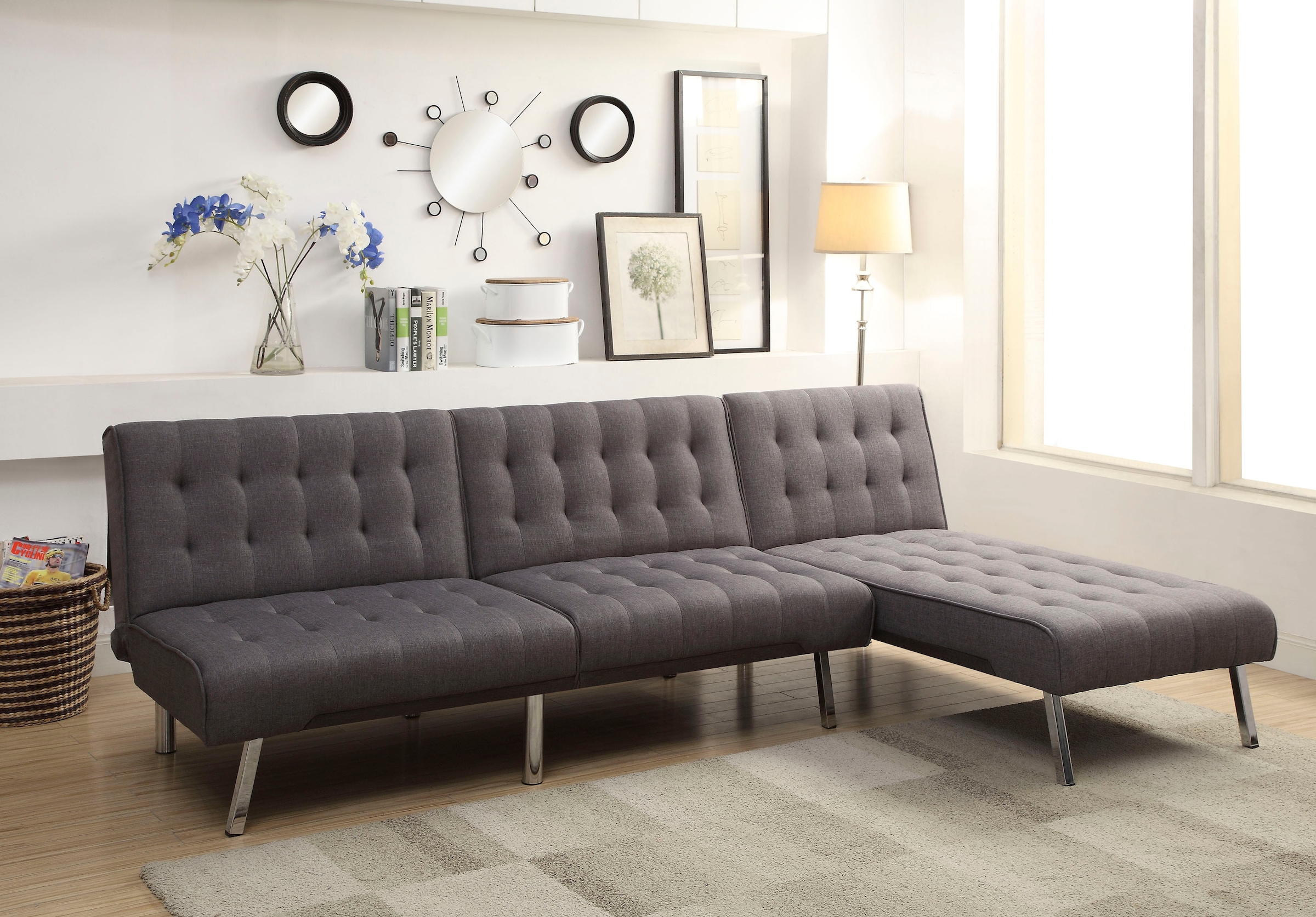 ATLANTIC home collection Relaxliege »Pierre« mit Relax- und Schlaffunktion, mit Wellenunterfederung