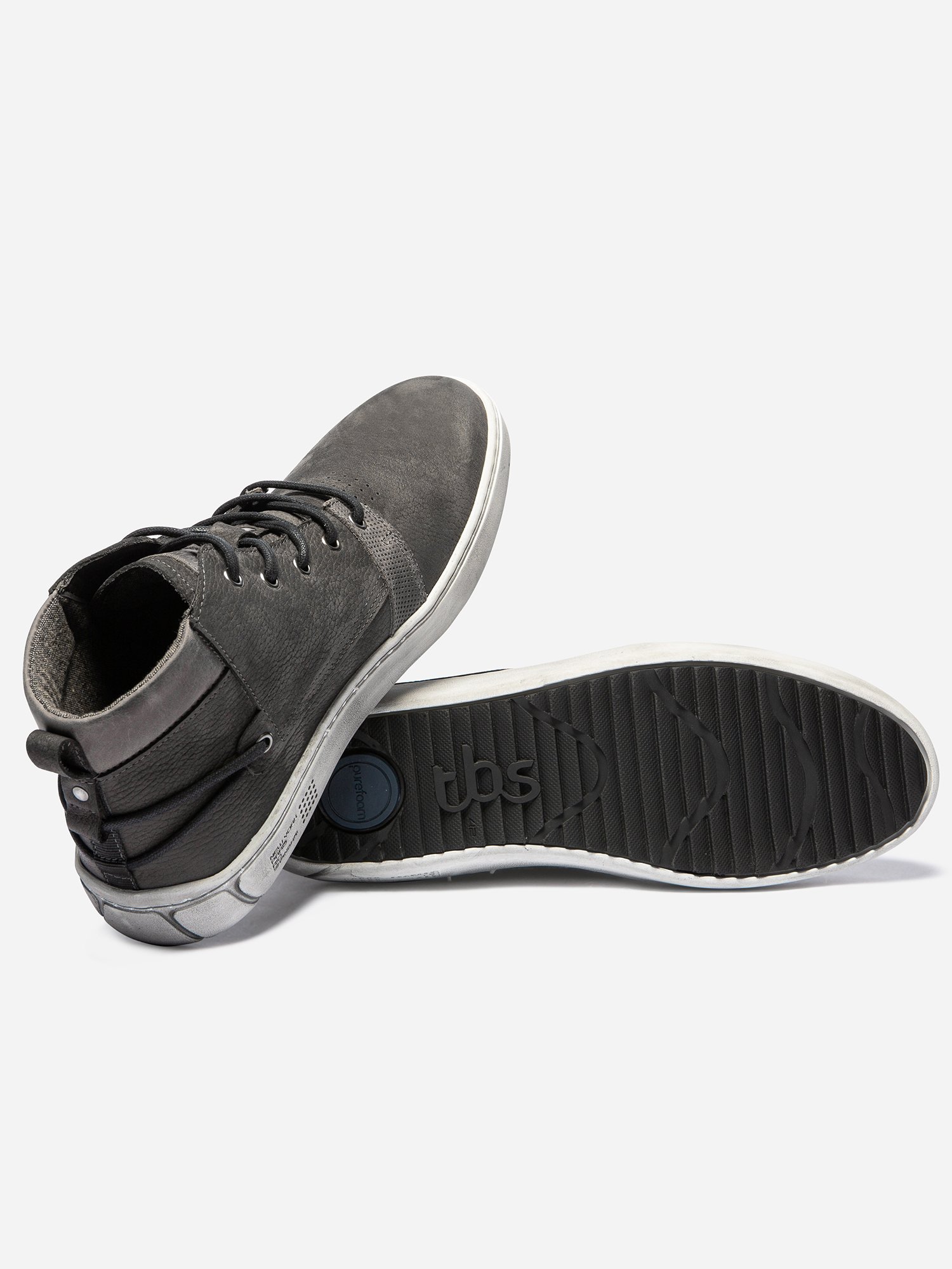 Baskets Montantes Homme Purefoam Cuir Kaki
