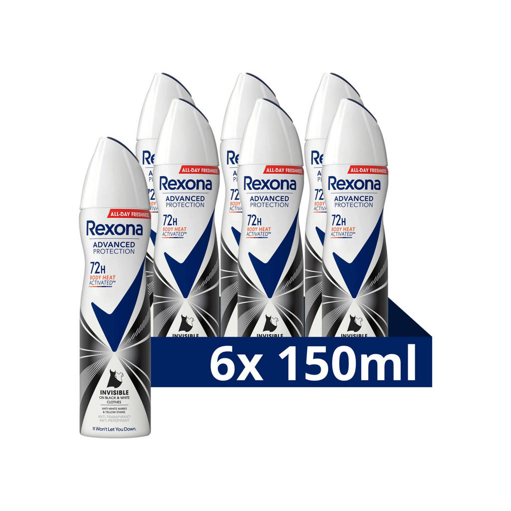 Fijne deoInvisible anti-transpirant spray - 6 x 150 ml
