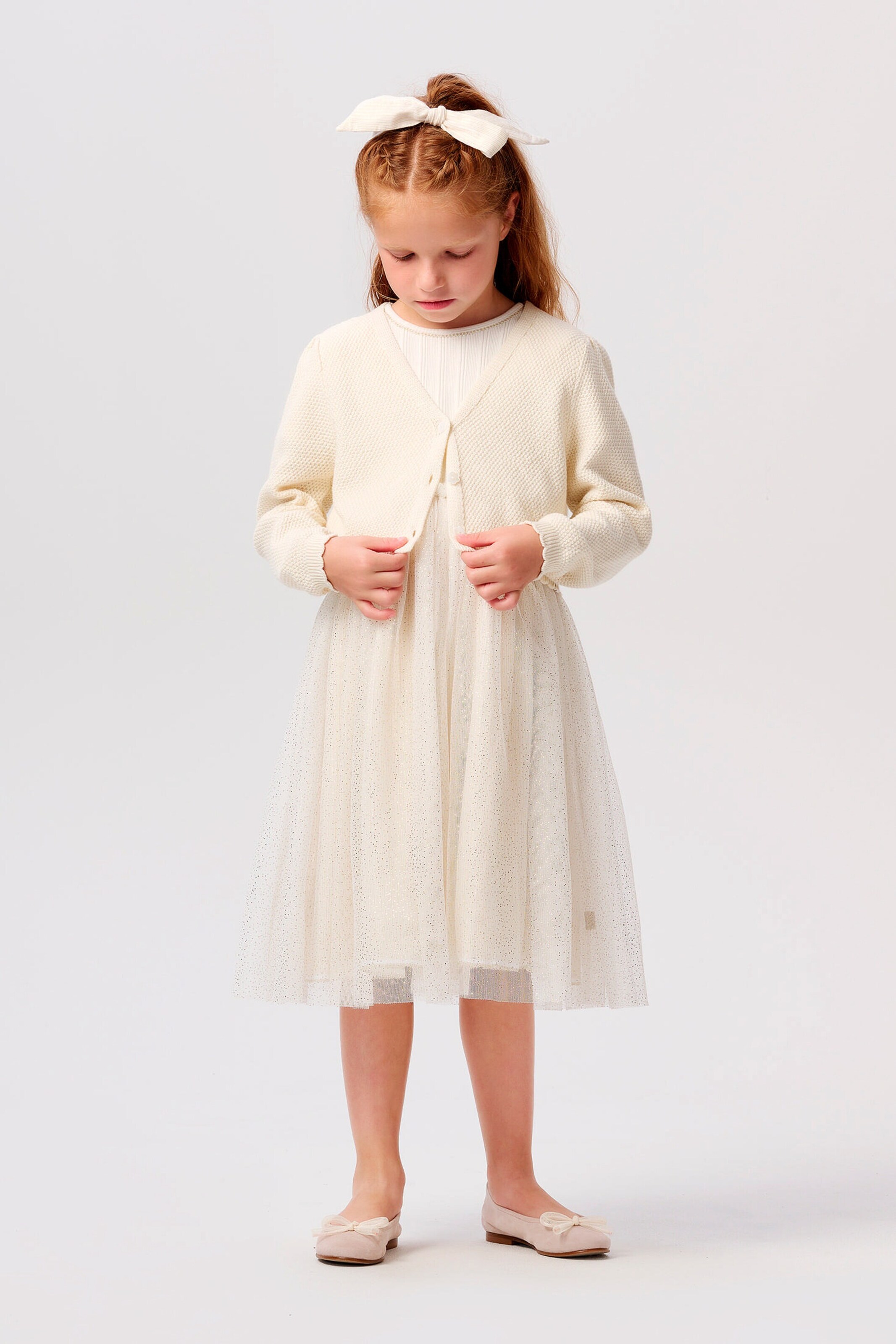 NOPPIES KIDS Strickjacke Eureka Antique White