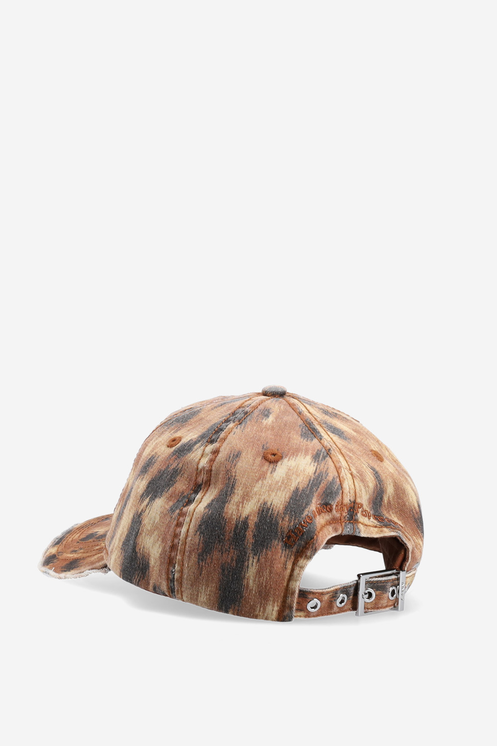 Washed cotton print canvas cap