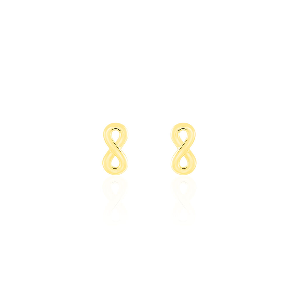 Boucles D'oreilles Puces Annie-francoise Infini Or Jaune