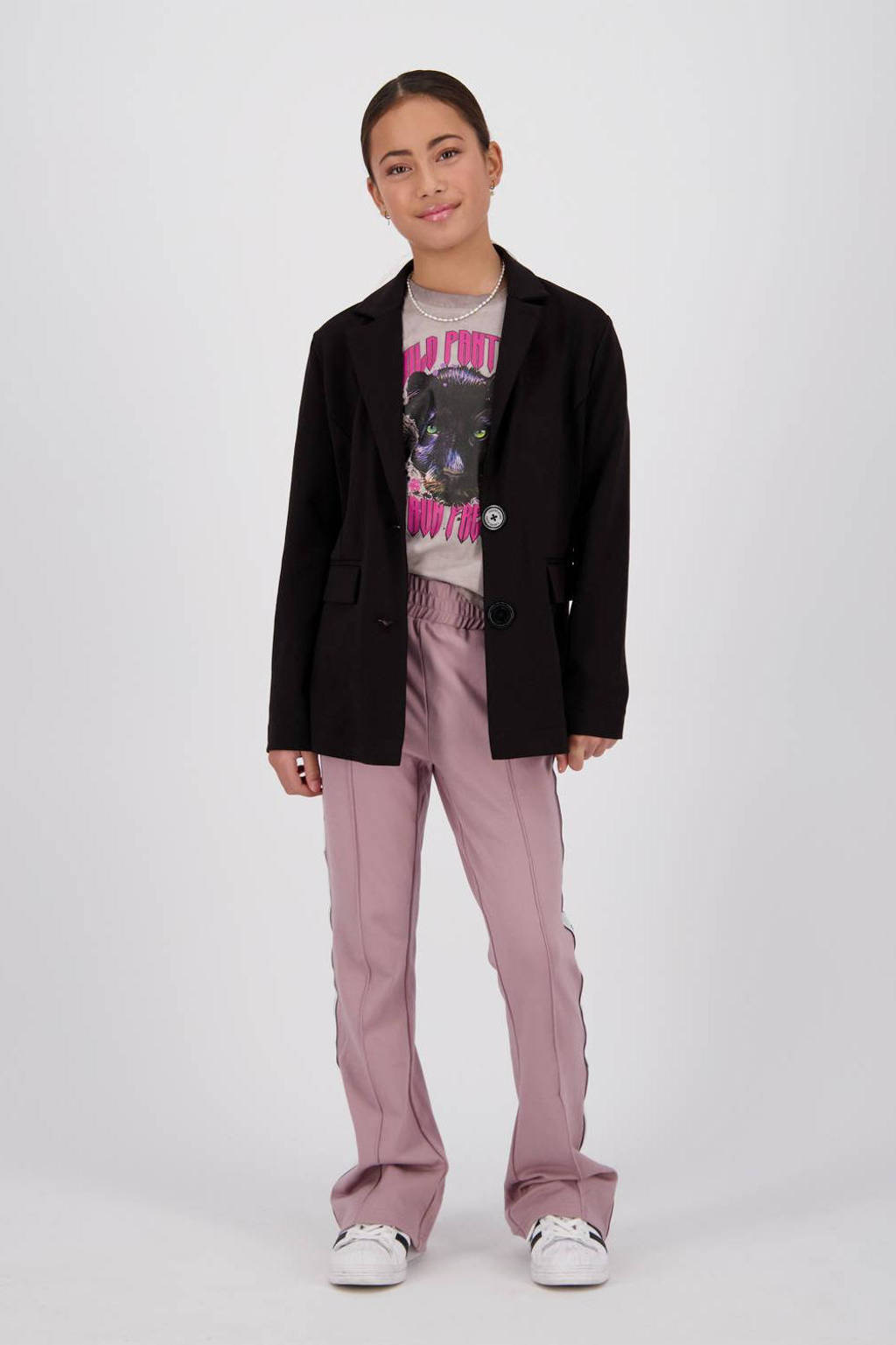 Vingino T-shirt Hannore met printopdruk grijs