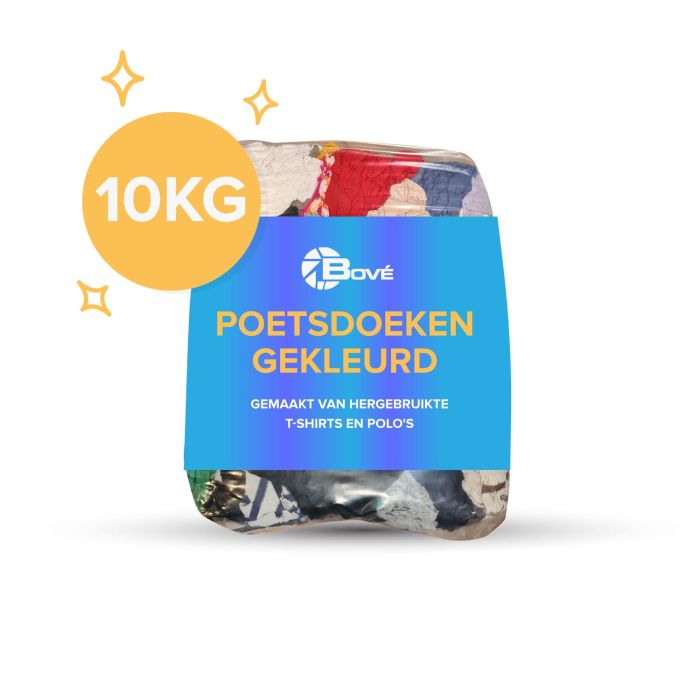 Poetsdoeken gekleurd dun tricot 10kg BOVE (8701007)