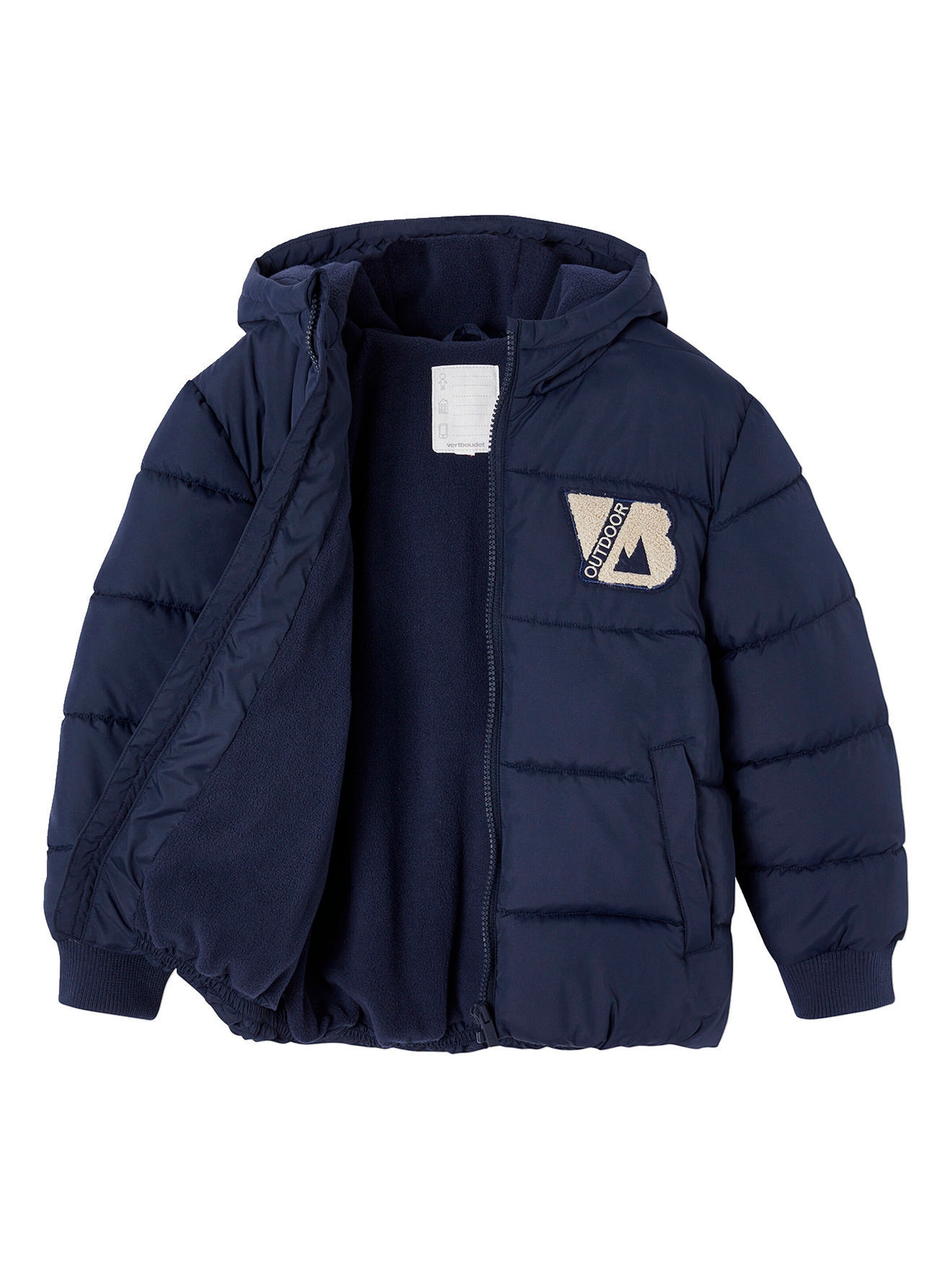 Vertbaudet Jungen Steppjacke im College-Stil mit Recycling-Polyester marine