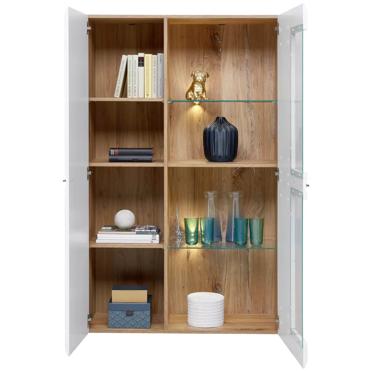 Vitrine Auris Eiche,weiss