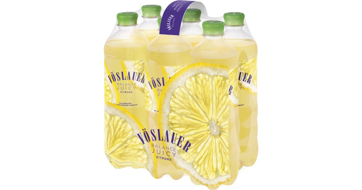 Vöslauer Balance Juicy Zitrone Tray 6x 0,75 Liter (Einweg)