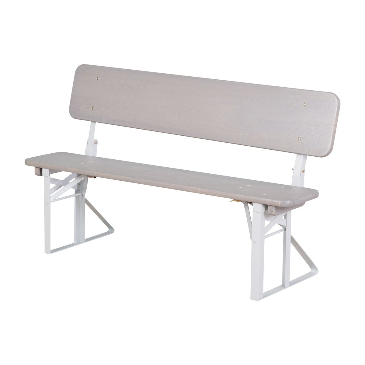 ROBA Outdoor Kinderfeestset met rugleuning - FSC-gecertificeerd hout - Grijs gebeitst