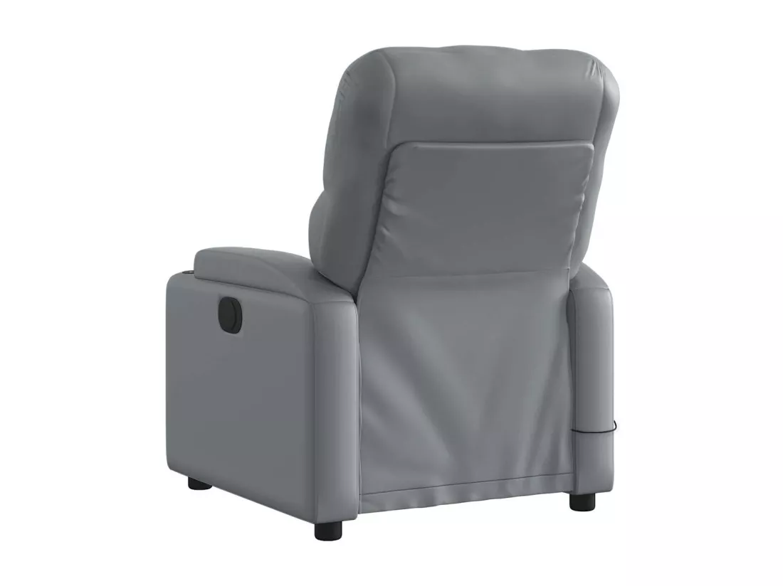 Fauteuil de massage inclinable Gris Similicuir