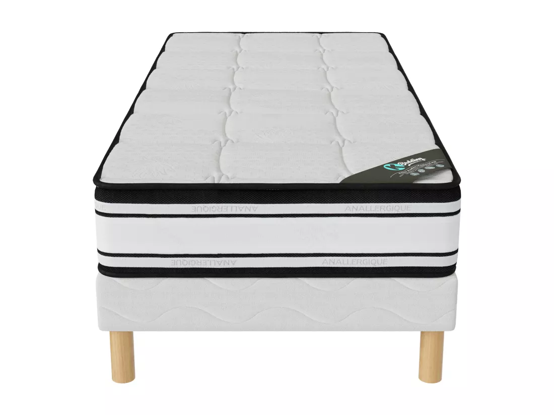 Ensemble matelas Grand confort + sommier 90x190 hauteur 22cm