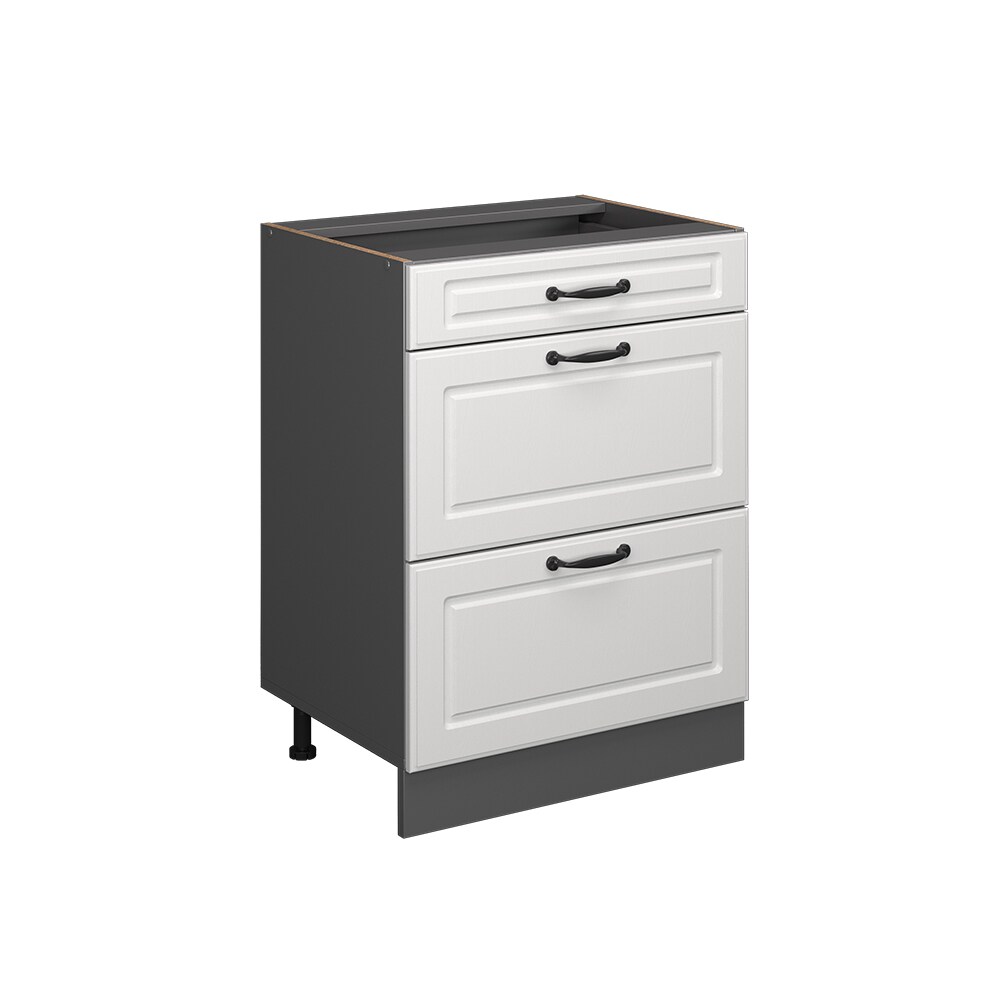 Vicco Schubladenunterschrank Küchenschrank Küchenzeile R-Line Landhaus 60 cm Anthrazit Weiß Schublade