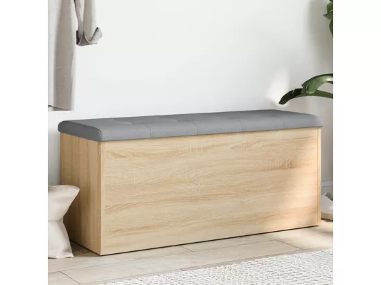 Banc de rangement chêne sonoma 102x42x45 cm bois d'ingénierie