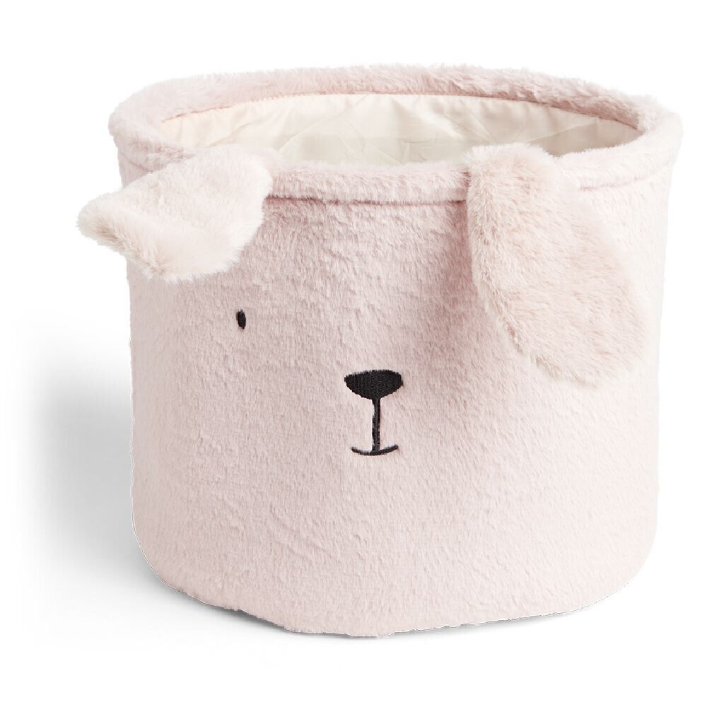 Panière enfant lapin rose Ø30xH25cm