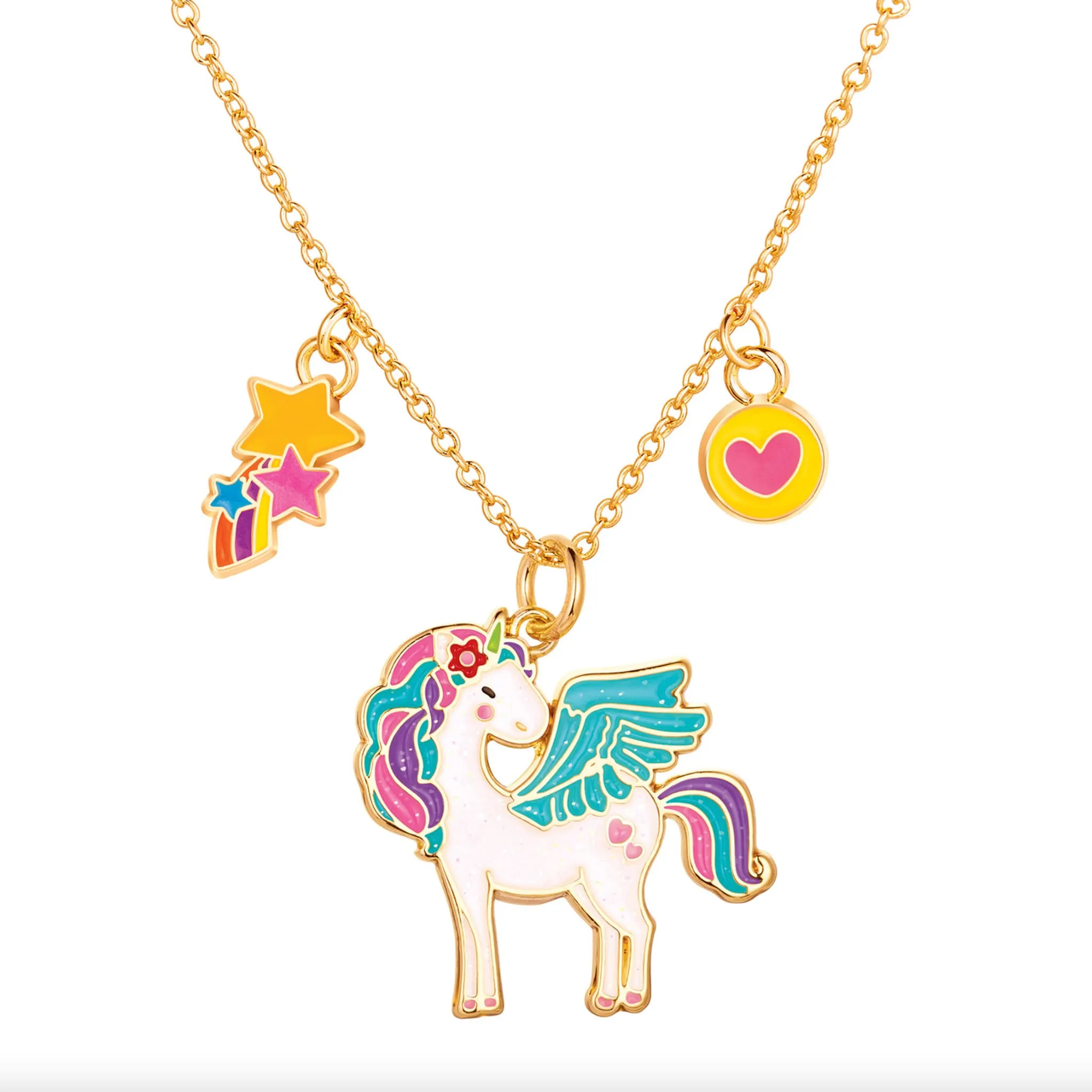 Girl Nation Coffret Cadeau Collier et Boucles d'oreilles de fantaisie - Licorne