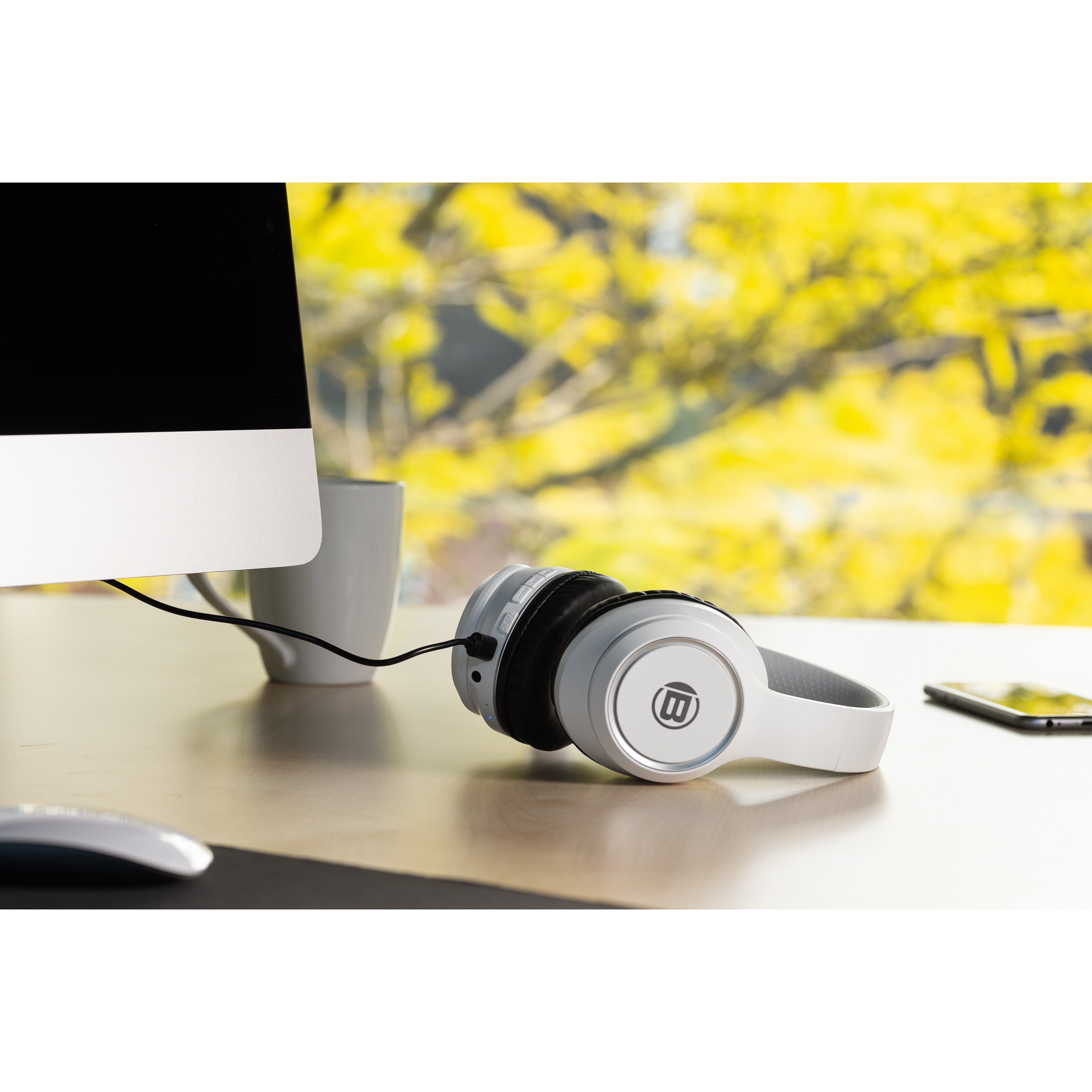 BRESSER Bluetooth Over-Ear-Kopfhörer Farbe: weiss, Farbe 2: silber