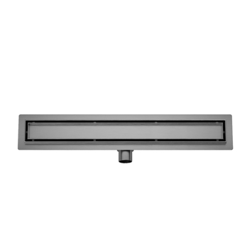 Marho Drip douchegoot met flens en tegelrooster 90 x 7 cm gun metal