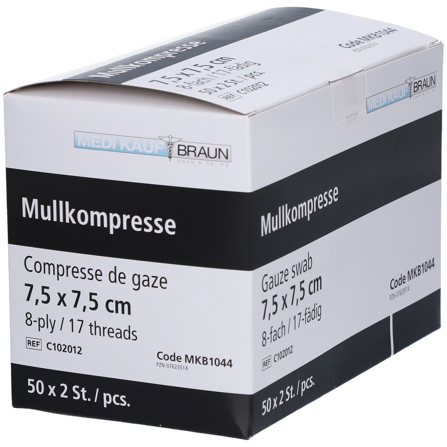 Mullkompressen 7,5 x 7,5 cm steril