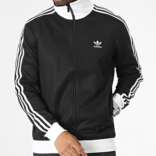 Veste Zippée A Bandes Beckenbauer II5763 Noir