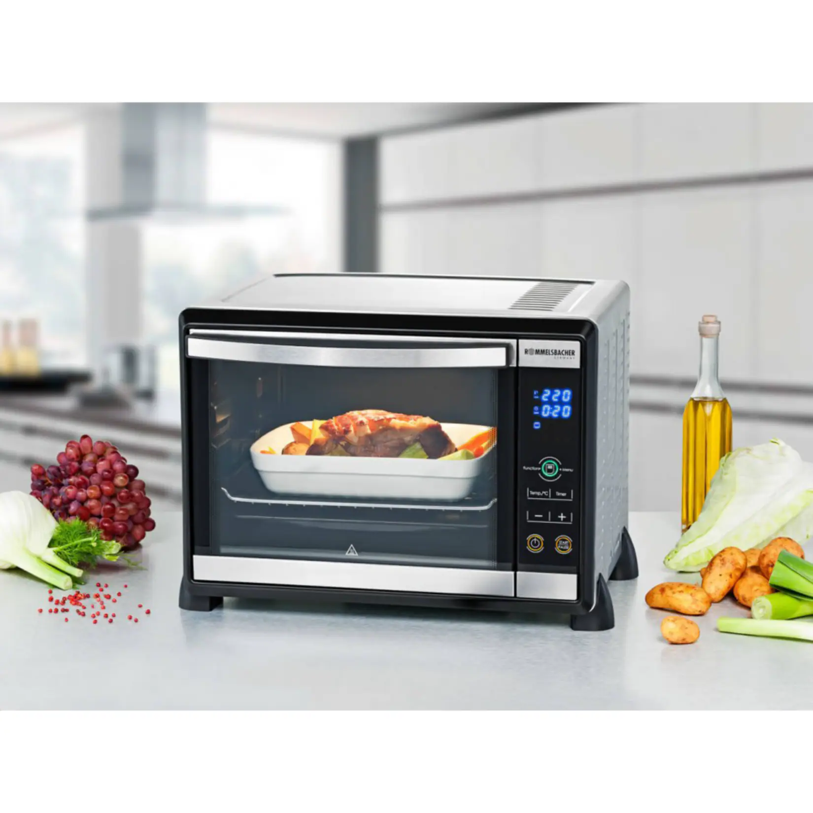 Rommelsbacher Mini-Backofen Back- und Grillgerät BGE 1580/E