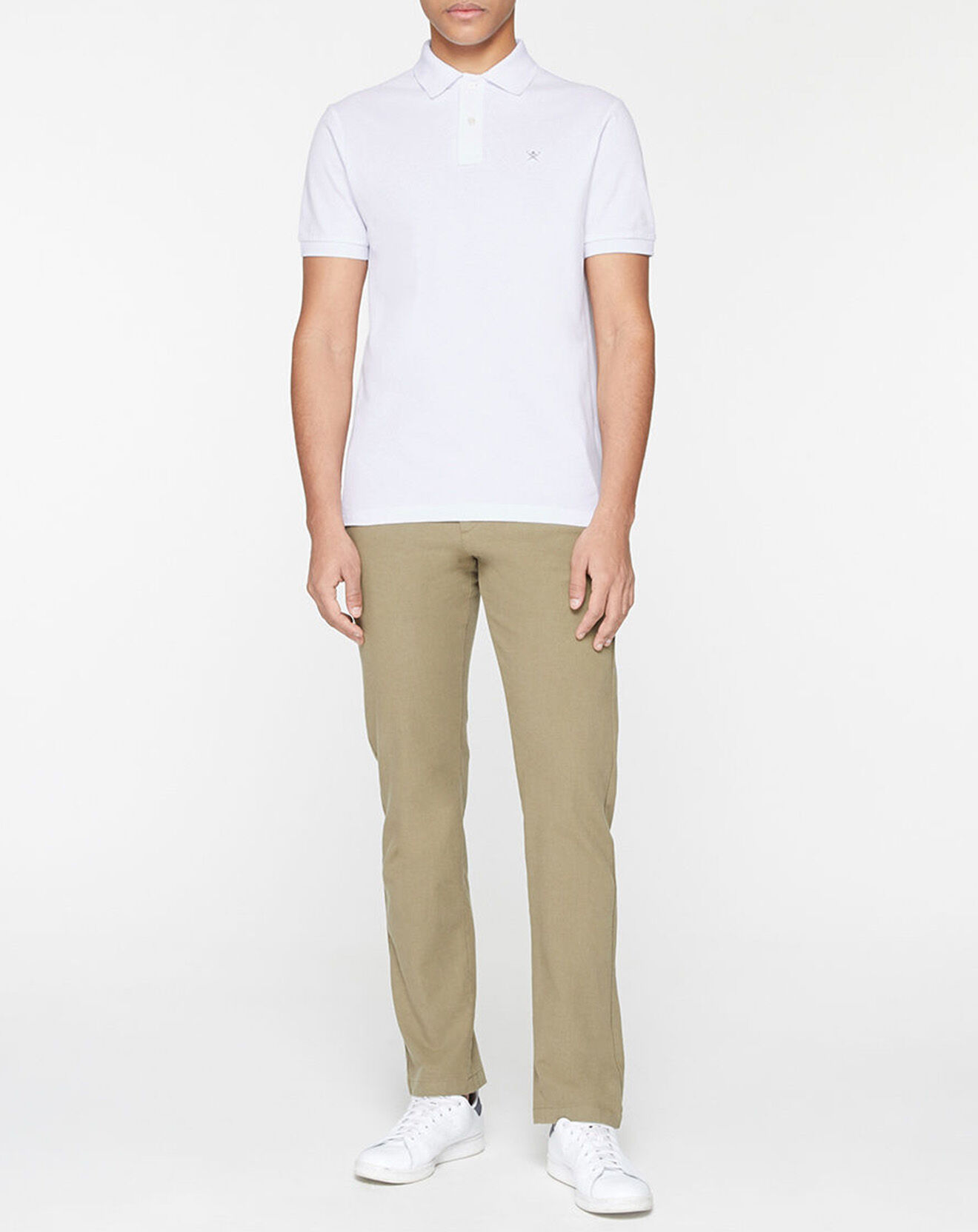 Hackett London Polo Slim Fit uni blanc