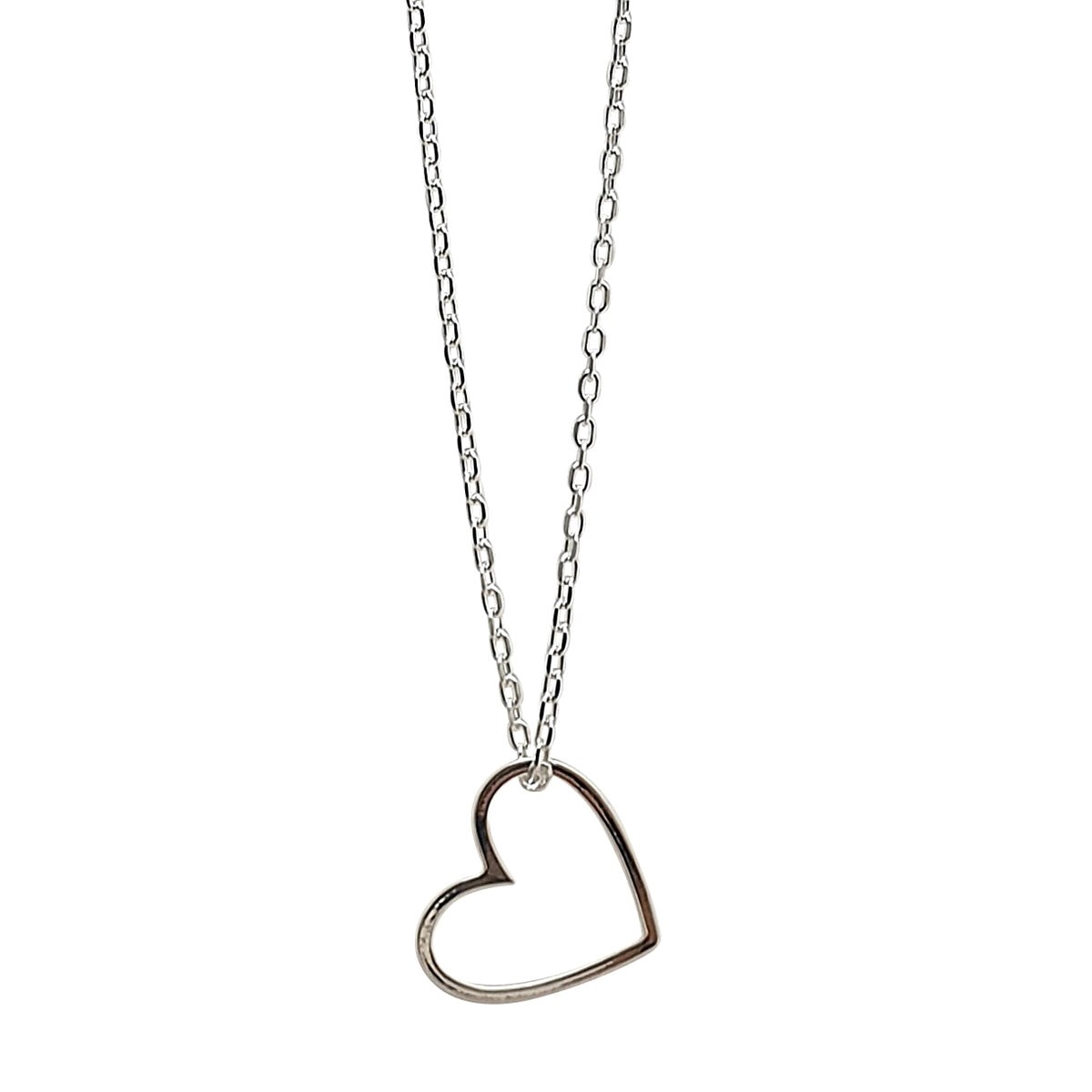 Collier mini coeur Charly argent 50 cm