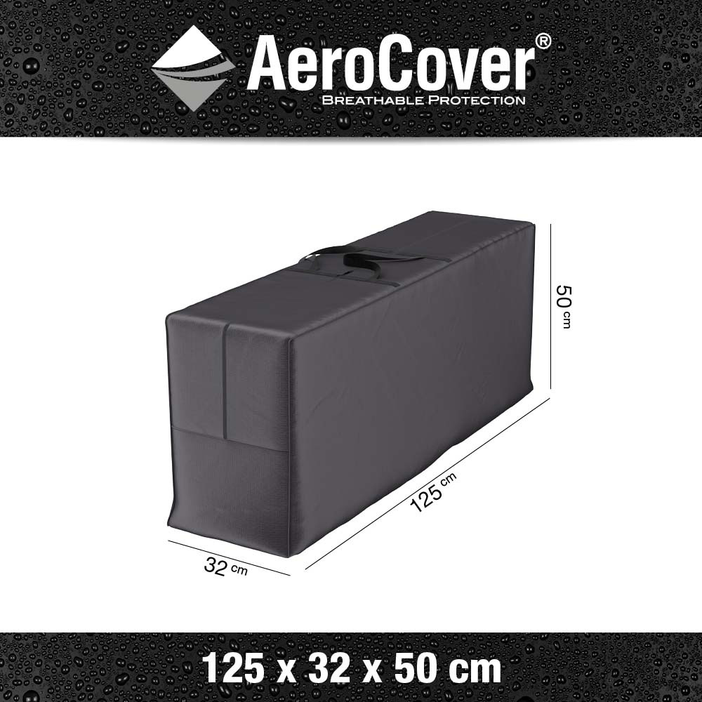 Housse de protection respirante pour bac à coussins pour bac à coussins 125x32xh