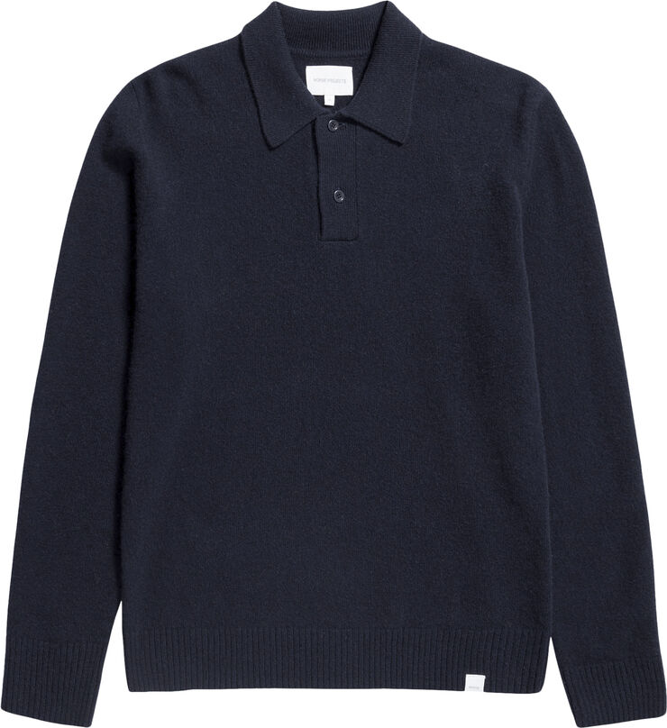 Norse Projects Norse Standard Merino Lambswool Polo Blå