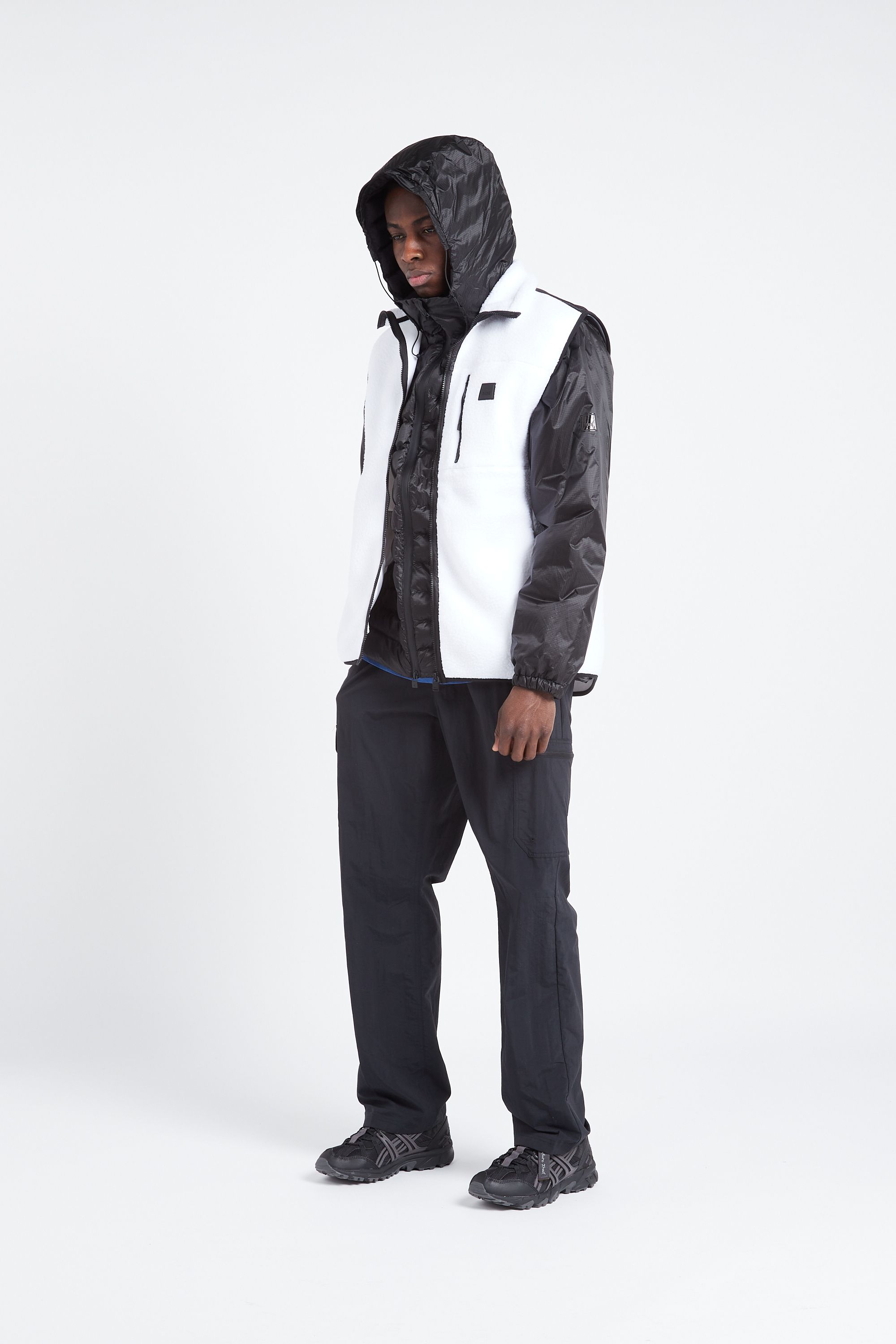RAINS Veste  YERMO FLEECE VST Blanc