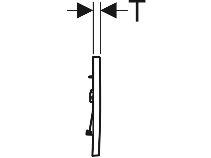 Geberit 115.883.JQ.1, Skylleplade, Rød, Krom, Geberit, 246 mm, 12 mm, 164 mm