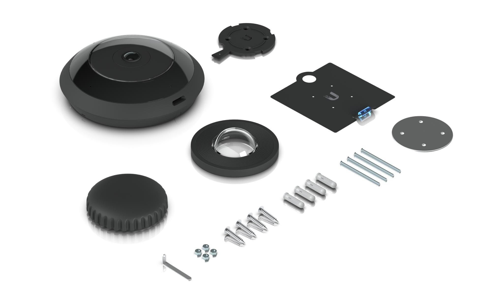 Netzwerkkamera UniFi Protect AI 360 Weiss<br>Hochauflösende Schwenk-Neige-Zoom-Kamera mit 360°-Fisheye-Objektiv und integrierten IR-LEDs für die Rundum-Überwachung rund um die Uhr