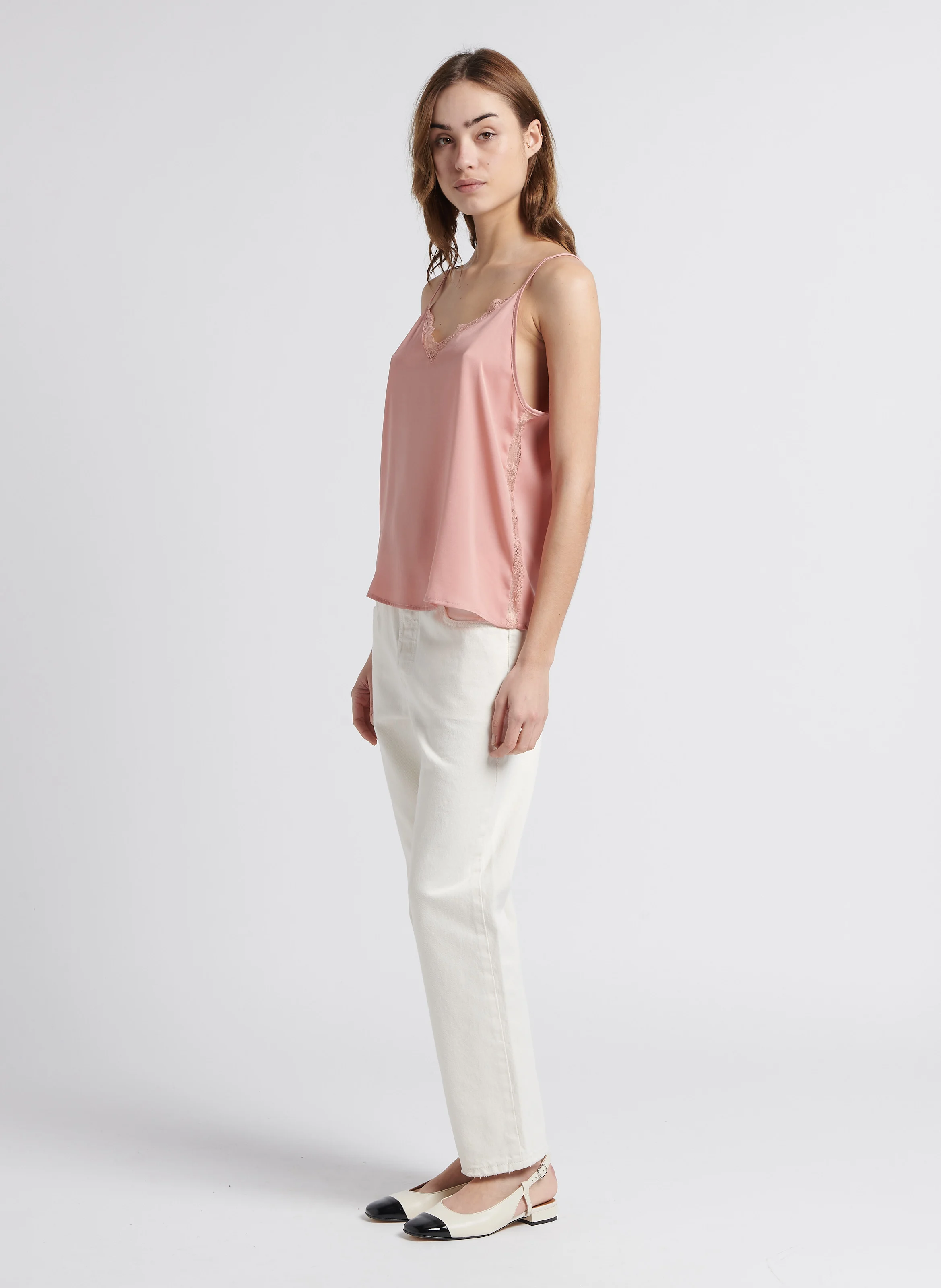 DILA - Caraco en dentelle| Rose