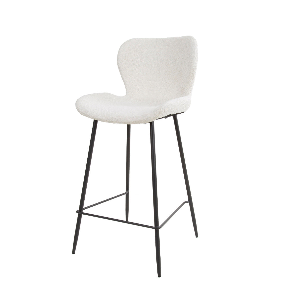 Fraaai - Verona barstoel - 67 cm - boucle - wit