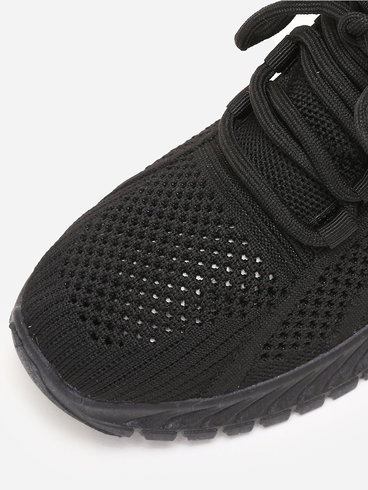 Baskets running en maille ajourée- Noir