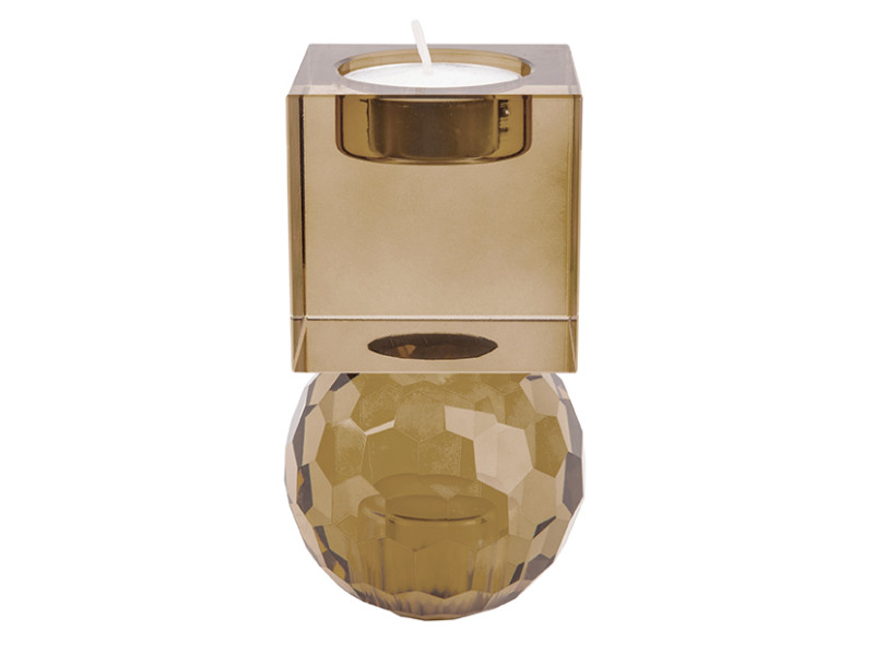Candle Holder Crystal Art Medium Squared