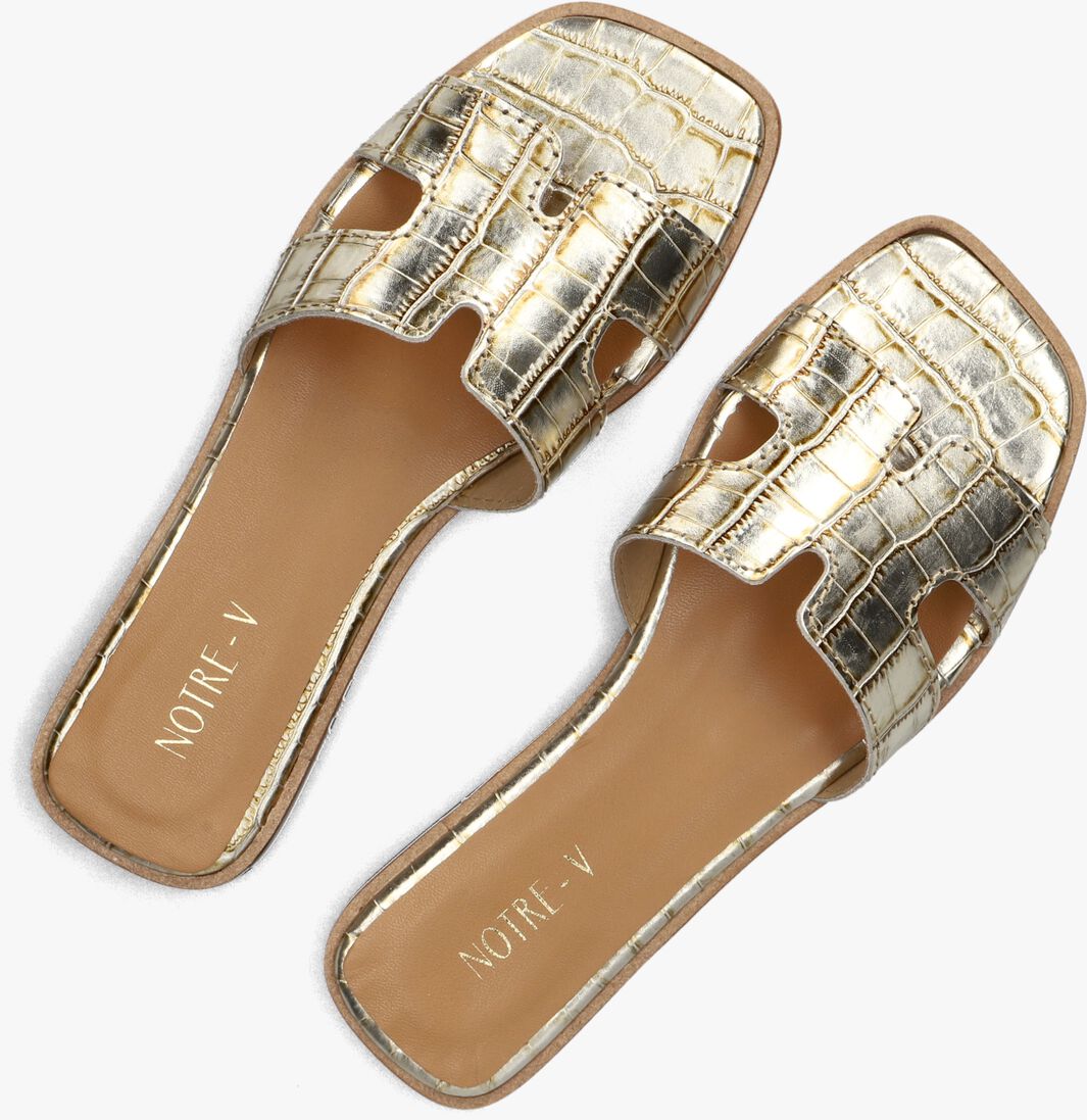 goudkleurig notre-v slippers as-16221