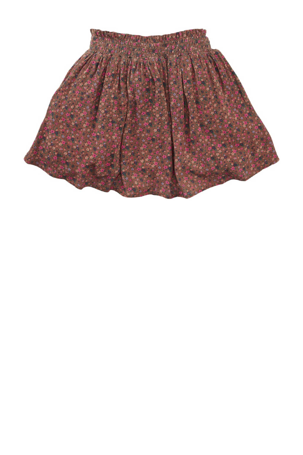 Z8 rok Laura met bloemenprint bruin/roze