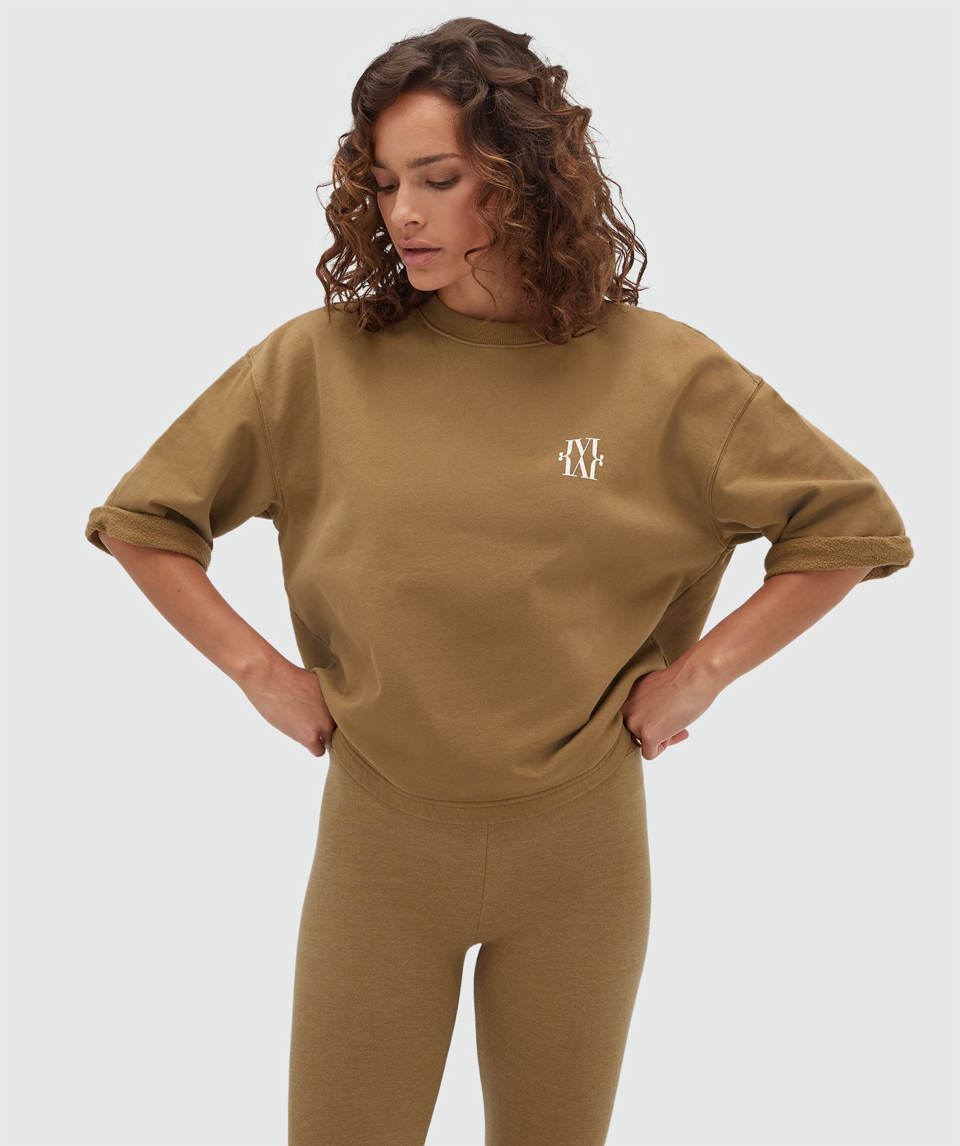 JV-INDIRA oversized sweater  - khaki
