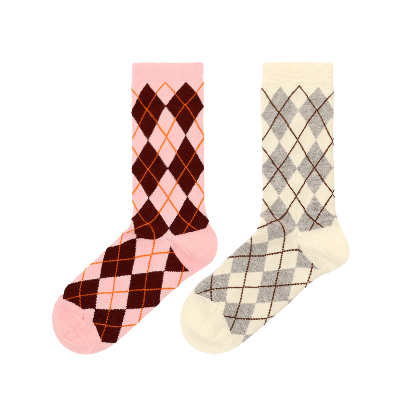2-pack multicolor geruite sokken