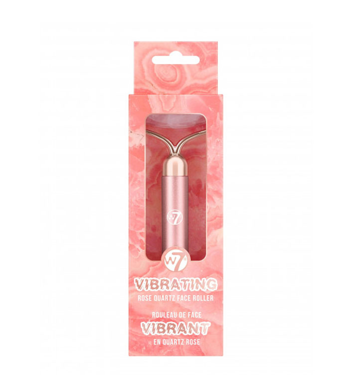 W7 - Rolo Facial Vibratório de Quartzo Rosa