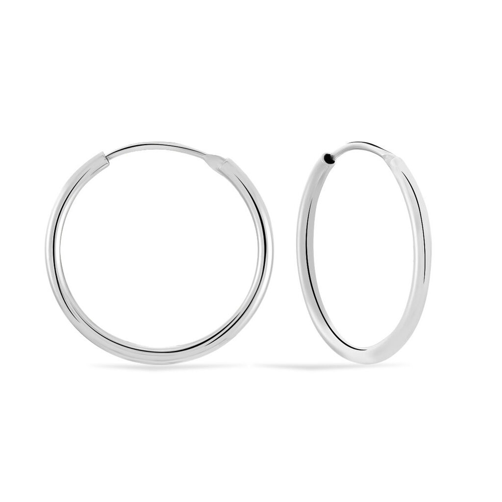 Créoles Argent Blanc Olympia