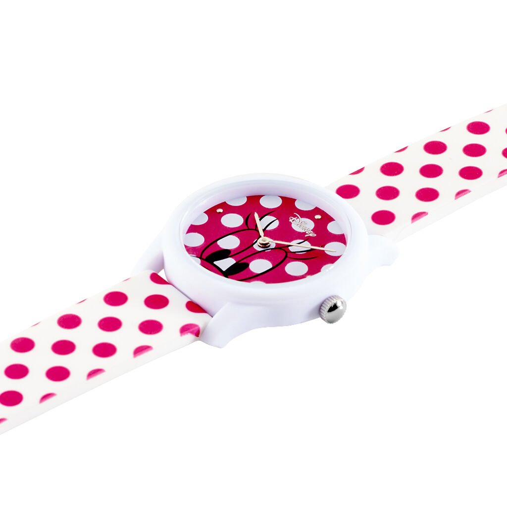 Montre  Blanc Et Rose Fushia