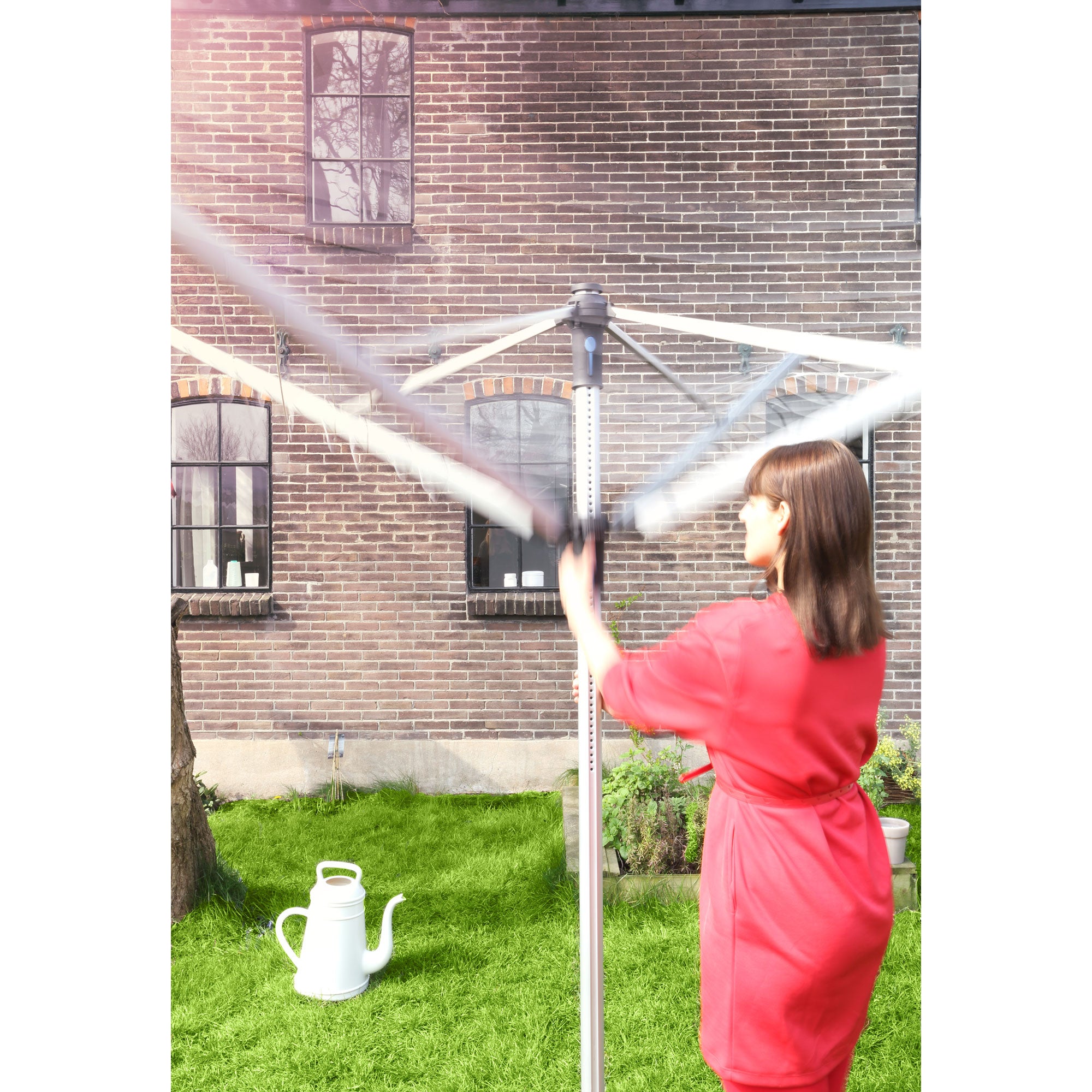 Brabantia Lift-O-Matic Advance Droogmolen 50 m + Grondanker