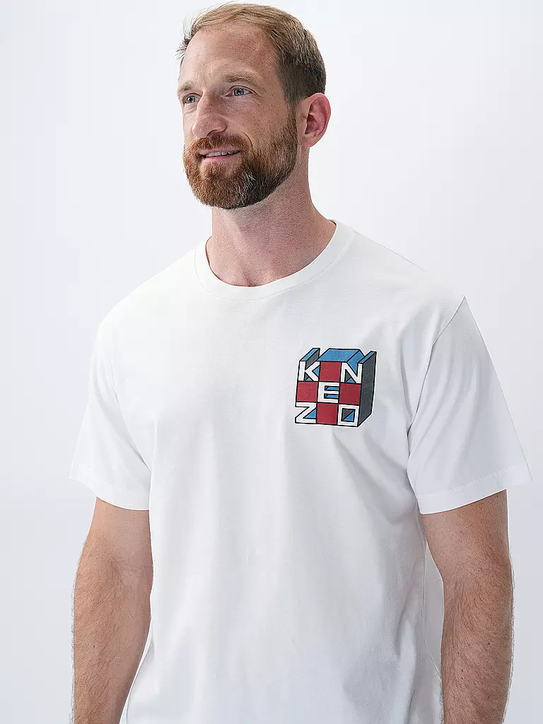 KENZO T-Shirt KUBE weiss