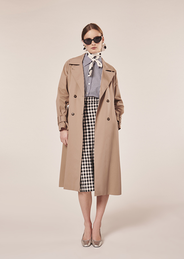Trench Ivanbeige en gabardine de coton